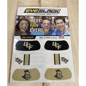 EYEBLACK Authentic Professional Grade‎ Under Eye Stickers UCF Golden Knights